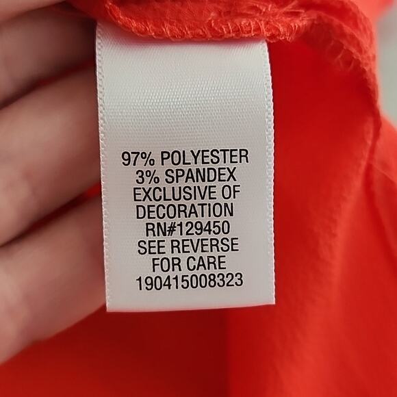 Candies Red Spaghetti Strap Tank with Back Keyhole, M - Picture 5 of 8